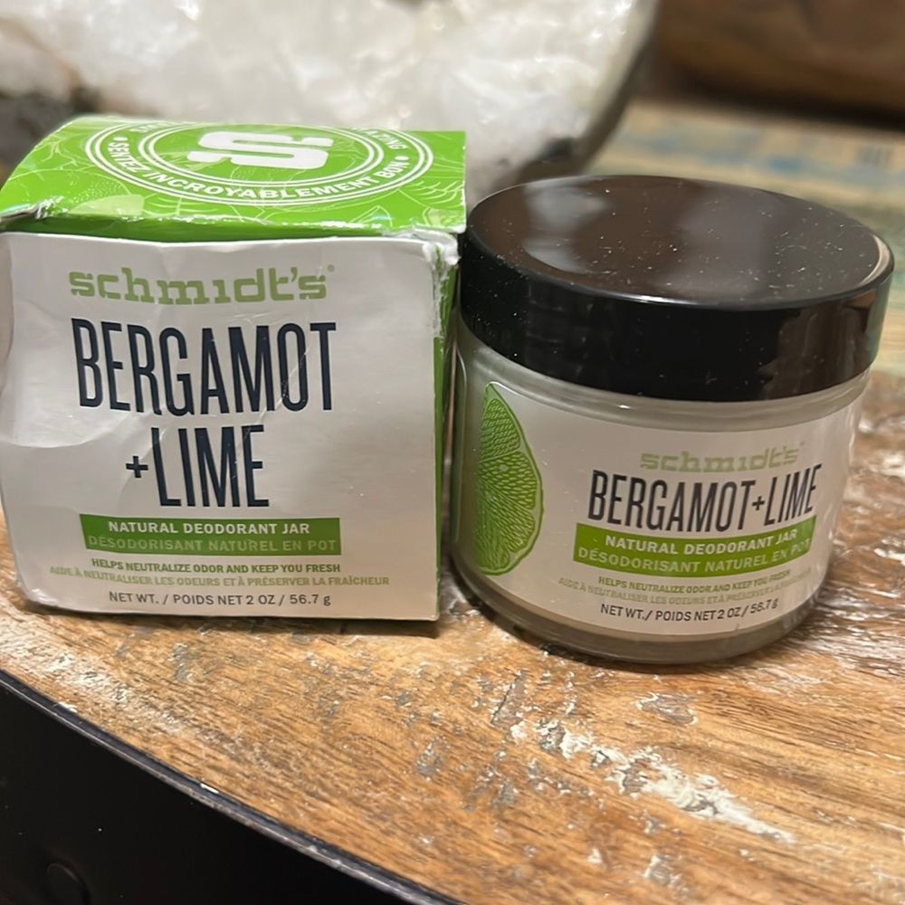 Schmidt's Bergamot + Lime Natural Deodorant Jar, 2 oz. New in jar.